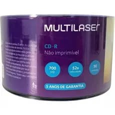 50 Unidades Cd Virgem Multilaser Logo 700mb 80min