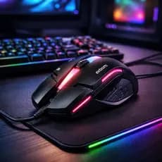 Mouse Gamer Exbom MS-62 Com Led RGB Ergonômico USB Alta Precisão
