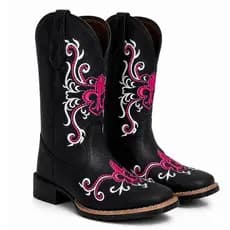 Bota Texana Feminina Country Bico Quadrado Dudalina PInk