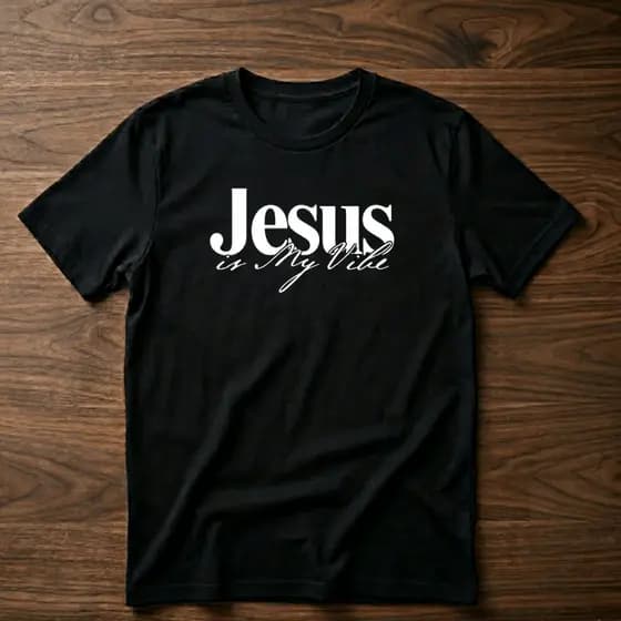 Camiseta 100% Algodão Jesus Is My Vibe estampada camisa cristã