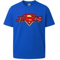 Camiseta Infantil 100% Algodão Super Jesus Camisa Blusa Unissex