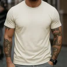 Camisa  Masculina Lisa Camiseta Básica gola redonda de Qualidade
