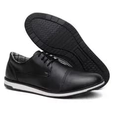 Sapato Social Oxford Masculino Confortável Couro PRETO OU MARROM social moderno