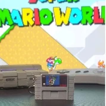 Chaveiro Cartucho SNES Impressão 3d jogos Nintendo super Mario presente lembrança promoção