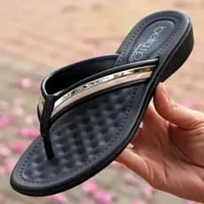 Chinelo De Dedo Feminino  Beira Rio Conforto Original Premium Preto/bege/dourado 8224.804