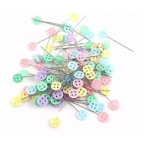 Alfinete Com Cabeça De Botão Para Patchwork - 50 Unidades
