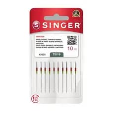 Agulha Singer Universal 2020 Para Tecidos De Algodão - Blister C/ 10un