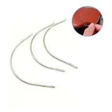 Agulha Curva Para Costurar Colchão 55mm 3 Peças Prata Prateado