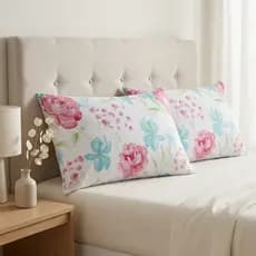 Kit 2 Fronhas Par Poliéster Estampado Toque Macio Tons Suaves Charme Várias Estampas