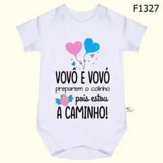 Body Bebê Frases Vovô e Vovó preparem o colinho pois estou a caminho SF1327