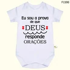 Body Bebê Frases Eu Sou a Prova de que Deus responde orações SF1590