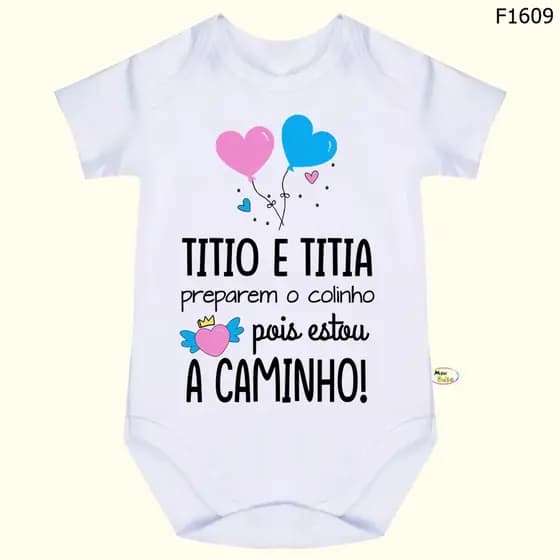 Body Bebê Frases Titio e Titia Preparem o Colinho Pois Estou a Caminho SF1609