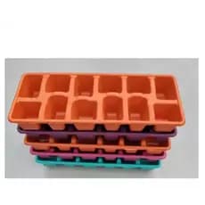 Kit 3 Formas Gelo Coloridas  Plástico  Geladeira Freezer Sucos Bebidas - Cores Sortidas