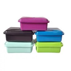 Kit Pote com Tampa Multiuso 1 Litro Porta Alimento Micro-ondas 2 Un Cor Sortida