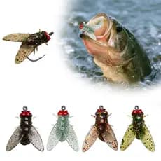 Caixa Realista Insetos Moscas Iscas De Pesca Com Mosca Ao Ar Livre 8mm Isca 12mm Artificial N8r4