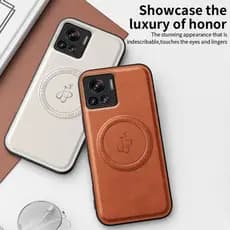 Capa Magnética De Couro Para Motorola Moto Edge 30 Pro Ultra Carga Sem Fio Capas Protetoras À Prova De Choque