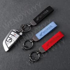 Porta-Chaves De Couro Para Motocicleta , Chaveiro Com Fivela De Cor Pura , Acessórios De Carro HONDA