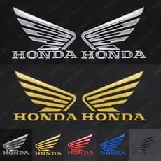 Esquerda E Direita Honda Wings 3M Plástico 3D Logotipos De Borracha Macia Adesivo Emblema Para Decalques Modificados De