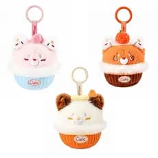 Ornamento Suspenso de Pelúcia com Padrão de Raposa em 3 Cores, Tema de Confeitaria, Acessórios para Bolsa, Raposa Bordad