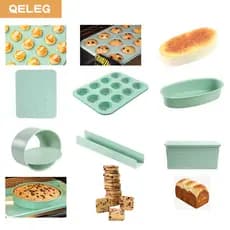 Forma de Metal para Assar QELEG Kitchen com 6 Padrões, para Macarons, Biscoitos, Cupcakes, Cheesecake, Pão de Forma, em