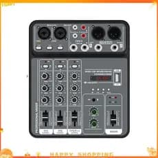 Console De Mixagem USB De Mixer De Áudio De 4 Canais Para E Gravação Profissional