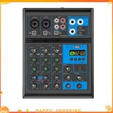 BRJ3 Alto-Falante Áudio Profissional Mixer De Som De 4 Canais Console De Mixagem De Placa Para Equipamento De DJ De Tran