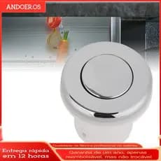 Tomvorks Interruptor de pressão de ar pneumático à prova d\'água com furo de montagem de botão 28 mm