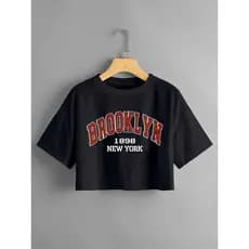 Cropped Feminina 100% Algodão Brooklyn New York
