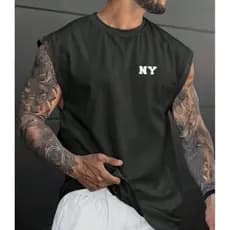 Regata Masculina Machão PLUS SIZE NY 100% Algodão 30.1 G1 AO G5  Academia Treino