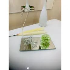 Bandeja banheiro espelhada para lavabo banheiro enfeites decorativos