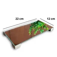 Bandeja Espelhada Para Bancada Lavabo/banheiro 22x12 cm com pés de metal