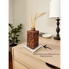 Base vidro espelhada para difusor, saboneteira ou decoração 10x10 cm