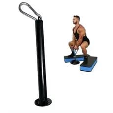 Kit Suporte e mosquetão para Agachamento Sumô Treino Academia Musculação