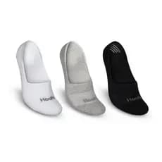 Kit 3 Pares de Meias Sapatilha Algodão Ajuste Perfeito Hoahi 100% Invisível C/ Silicone