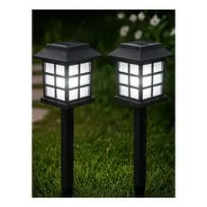 Kit 02 Luminária Solar Espeto Para Jardim sem fio
