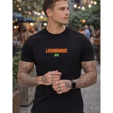 Camiseta LEGENDÁRIOS BRASIL lançamento Fé Cristão Caminhada Subida no Monte Qualidade Premium unisex