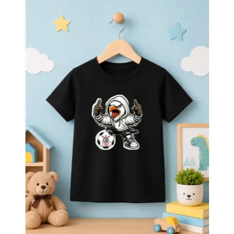 Camiseta Blusa Infantil Timão Corinthians Fiel Coringão Menino Menina Toricida Premium