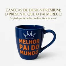 Caneca Glamour AZUL Personalizada Dia dos Pais Em Porcelana Presente Pai Lembrancinha Frases Amor Carinho Presente Pai
