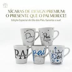 Xícaras Caneca Dia dos Pais 140ml Presente para Pai Caneca Porcelana Frases de Carinho  Decoração e Café  Alta Qualidade