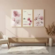 Quadros Decorativos Flores Floral Motivacional Delicado Estiloso Sala Cozinha Quarto