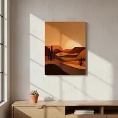 Grande Quadro Decorativo Deserto Abstrato Orgânico Elegante Estiloso Lindo Moderno MDF 90x60