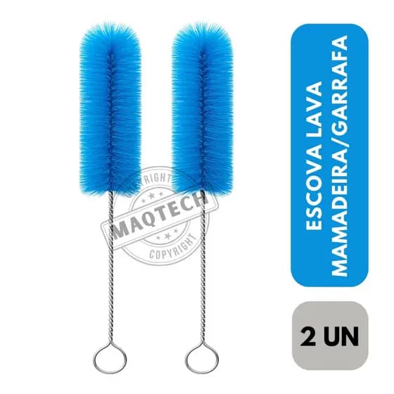 2 Escova Lava Mamadeira Garrafa Cabo Longo Multiuso Limpeza Profunda Higiênica Copo Profundo Squeeze