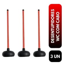 Kit 3 Desentupidor Vaso Sanitário Alta Pressão Ralo Banheiro Privada Pia Wc Desentupir Encanamento