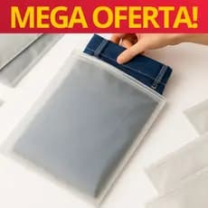 Saco Saquinho Branco Fosco com Zip Deslizante Branco Abre e Fecha EVA C/20 ou 40