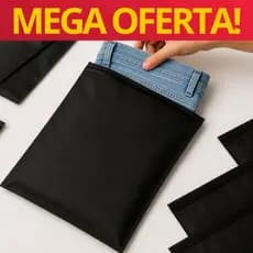Saco Saquinho Preto Fosco com Zip Deslizante Preto Abre e Fecha EVA C/200 ou 400 | Atacado