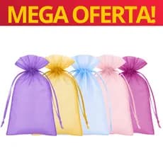 Saco Saquinho de Organza Colorido C/50 Vários Tamanhos | Lembrancinha Presente Chá Bebê Embalagem