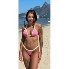 Biquíni Fio , Marquinha de Fita, Bronze, Conjunto, fio dental, Bronze, Queima muito, Amarelo Manteiga