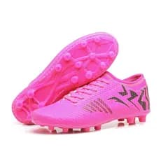 Chuteira Campo Botinha Cano Alto Rosa Fera Calçados Masculino Adulto Solado PVC Numeração 35 ao 44