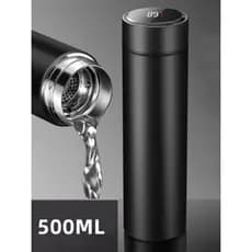 Garrafa Térmica 500 ml Inox Inteligente Com Medidor De Temperatura Ideal Para Viagens Escritório