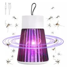 Lâmpada Elétrica Mata-Mosquitos Com Luz UV Usb Recarregável Armadilha Para Insetos Repelente